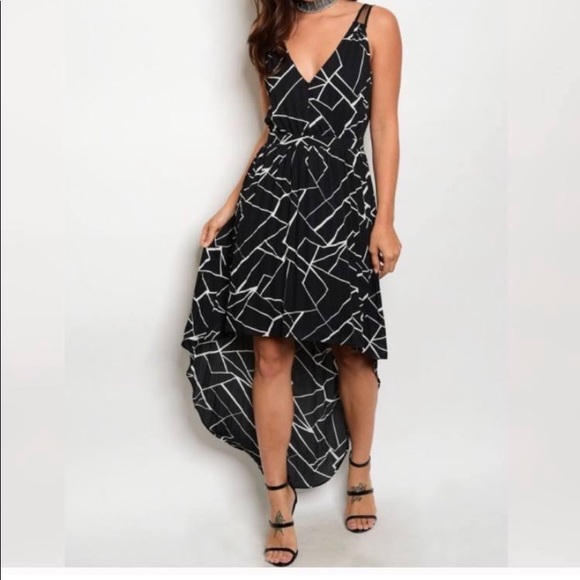 Dresses & Skirts - HI- LOW BLACK AND WHITE DRESS